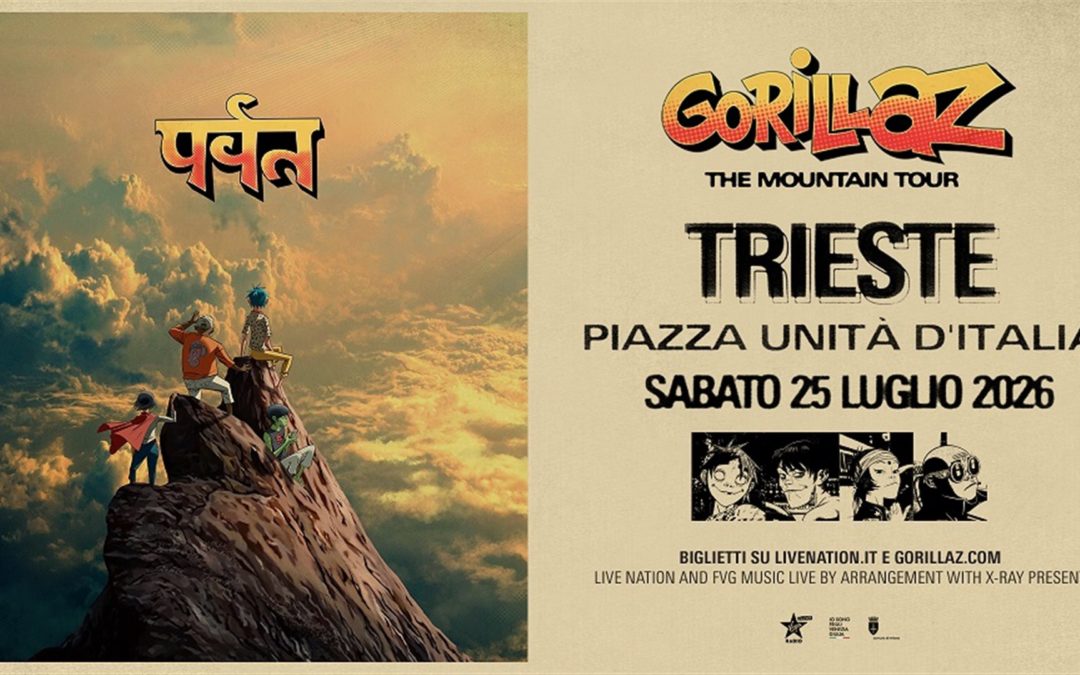 Gorillaz a Trieste: il 25 luglio 2026 Piazza Unità
